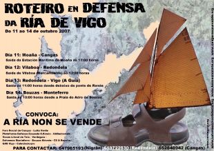 Roteiro en defensa da Ría de Vigo.  A RÍA NON SE VENDE!