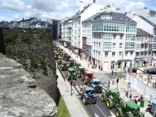 Imaxes da tractorada deste mércores en Lugo / SLG