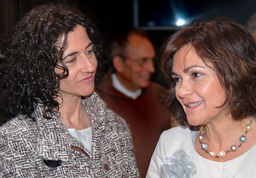 Ánxela Bugallo e Carmen Calvo